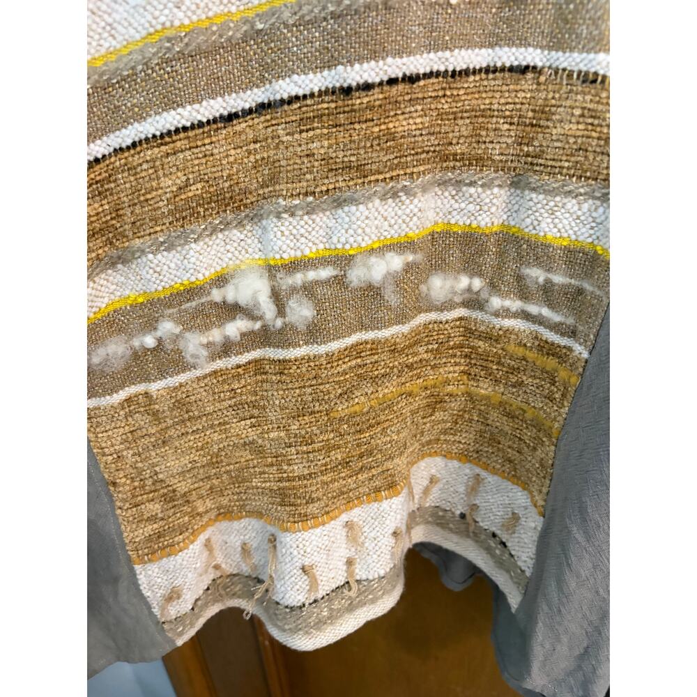Micah Hamilton Handwoven Wearable Art Tunic Oversized Dolman Sleeve Boho Top - Picture 7 of 10